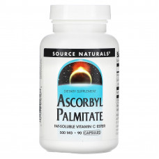 Аскорбіл пальмітат, Ascorbyl Palmitate, Source Naturals, 500 мг, 90 капсул Аскорбіл пальмітат, Ascorbyl Palmitate, Source Naturals, 500 мг, 90 капсул