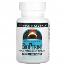 Біоперін (Bioperine), Source Naturals, 10 мг, 120 таблеток Біоперін (Bioperine), Source Naturals, 10 мг, 120 таблеток