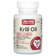 Масло криля, Krill Oil, Jarrow Formulas, 60 гелевих капсул
