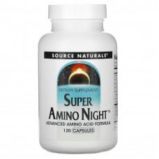 Амінокислотний комплекс для сну, Super Amino Night, Source Naturals, 120 капсул