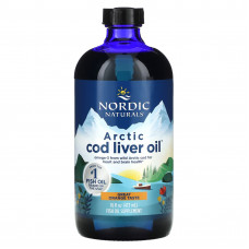 Риб'ячий жир з печінки тріски (апельсин), Cod Liver Oil, Nordic Naturals, арктичний, 473 мл.