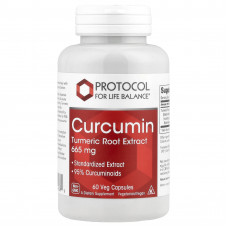 Куркумін, екстракт кореня куркуми, Curcumin Turmeric, Protocol for Life Balance, 665 мг, 60 вегетаріанських капсул Куркумін, екстракт кореня куркуми, Curcumin Turmeric, Protocol for Life Balance, 665 мг, 60 вегетаріанських капсул