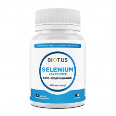 Селен, Selenium, Biotus, без дріжджів, 400 мкг, 60 капсул