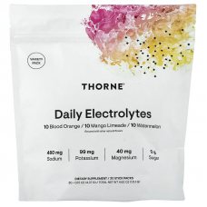 Електроліти, Daily Electrolytes, Thorne, різні смаки, 30 пакетиків-стиків (4,37 г кожен)