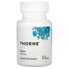 Біотин, Biotin, Thorne, 8000 мкг, 60 капсул Біотин, Biotin, Thorne, 8000 мкг, 60 капсул