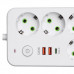 Мережевий фільтр-подовжувач 4 розетки 2xUSB-A 1xUSB-C 5м білий HP-5-47 Мережевий фільтр-подовжувач 4 розетки 2xUSB-A 1xUSB-C 5м білий HP-5-47