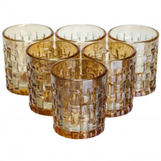 Набір чарок для міцних напоїв Shot glass 6 штук по 75 мл коричневий HP-17-37