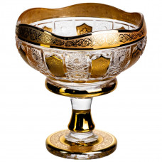 Ваза для фруктів скляна Bohemia Gold 26 см Yiwu HP-34-137