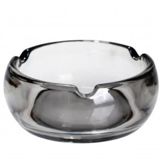 Попільничка скляна Round Cigar 12 см, сірий Yiwu HP-34-77