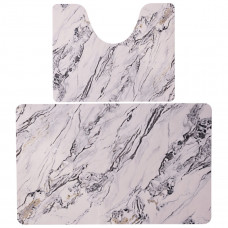 Набір килимків для ванної та туалету White Marble 50*80/40*50 см Yiwu HP-42-181