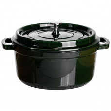 Кокотниця чавунна емальована 4,5 л, малахіт Yiwu HP-FLG-11 green