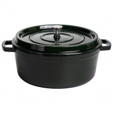 Кокотниця чавунна емальована 6.5 л, малахіт Yiwu HP-FLG-13 green