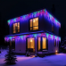 Вулична гірлянда Бахрома 25 м 405 LED чорний провід Мультиколор 25MBML Вулична гірлянда Бахрома 25 м 405 LED чорний провід Мультиколор 25MBML