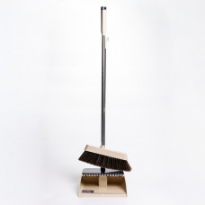 Комплект для прибирання віник з совком, бежевий Household Cleaning Products HP-35015-10BE