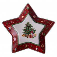 Блюдо сервірувальне новорічне Christmas 25.5см для закусок Yiwu HP-SDHK-19 Блюдо сервірувальне новорічне Christmas 25.5см для закусок Yiwu HP-SDHK-19