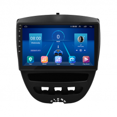 Штатная магнитола Lesko для Toyota Aygo I Рестайлинг 2009-2012 экран 10" 4/32Gb 4G Wi-Fi GPS Top