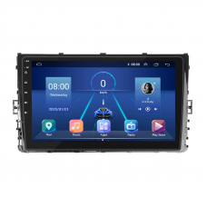 Штатная магнитола Lesko для Volkswagen Polo VI (EU Market) 2017-2021 экран 9" 2/32Gb 4G Wi-Fi GPS Top