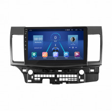 Штатная магнитола Lesko для Mitsubishi Lancer X Рестайлинг 2011-2015 экран 10" 6/128Gb 4G Wi-Fi GPS Top