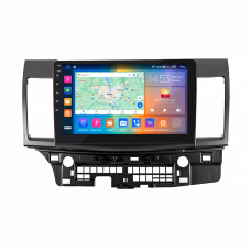 Штатная магнитола Lesko для Mitsubishi Lancer X Рестайлинг 2 2015-2017 экран 10" 2/32Gb CarPlay 4G Wi-Fi GPS Prime