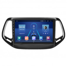 Штатная магнитола Lesko для Jeep Compass II 2017-н.в. экран 10" 2/32Gb 4G Wi-Fi GPS Top