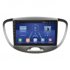Штатная магнитола Lesko для Hyundai i10 I 2007-2013 экран 9" 4/32Gb 4G Wi-Fi GPS Top