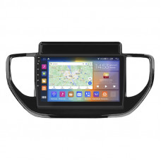 Штатная магнитола Lesko для Hyundai Solaris II Рестайлинг 2020-н.в. экран 9" 2/32Gb CarPlay 4G Wi-Fi GPS Prime