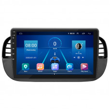 Штатная магнитола Lesko для Fiat 500 II 2007-2015 экран 9" 4/64Gb 4G Wi-Fi GPS Top