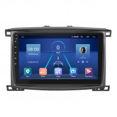 Штатная магнитола Lesko для Toyota Land Cruiser 100 Series Рестайлинг 2 2005-2007 экран 10" 2/32Gb 4G Wi-Fi GPS Top