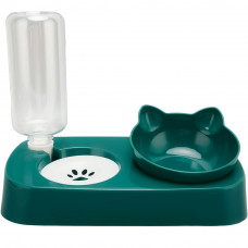 Миска для котов с поилкой Taotaopets 119906 Forest Green 22*28*14см Миска для котов с поилкой Taotaopets 119906 Forest Green 22*28*14см