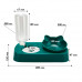 Миска для котов с поилкой Taotaopets 119906 Forest Green 22*28*14см Миска для котов с поилкой Taotaopets 119906 Forest Green 22*28*14см