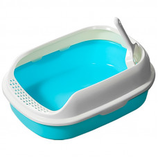 Туалет для кошек с лопаткой Taotaopets 226611 40*29*13,5 см Blue
