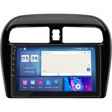 Штатная магнитола Lesko для Mitsubishi Mirage VI Рестайлинг 2 2019-н.в. экран 9" 2/32Gb CarPlay 4G Wi-Fi GPS Prime