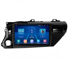 Штатная магнитола Lesko для Toyota Hilux VIII 2015-2020 экран 10" 6/128Gb 4G Wi-Fi GPS Top