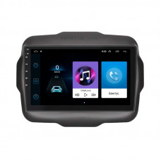 Штатная магнитола Lesko для Jeep Renegade I 2014-2019 экран 9" 1/16Gb Wi-Fi GPS Base