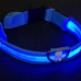 Светодиодный LED ошейник USB светящийся для собак и котов Blue M Светодиодный LED ошейник USB светящийся для собак и котов Blue M