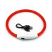 Светодиодный LED ошейник L-18 USB светящийся водоотталкивающий для собак и котов Red M Светодиодный LED ошейник L-18 USB светящийся водоотталкивающий для собак и котов Red M