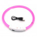 Светодиодный LED ошейник L-18 USB светящийся водоотталкивающий для собак и котов Pink L Светодиодный LED ошейник L-18 USB светящийся водоотталкивающий для собак и котов Pink L