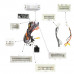 Переходной штатный комплект с проводкой Infiniti G25 G35 G37 2006-2013 9" (1234-308) + canbus