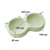 Миска для кошек Taotaopets Cat 123307 двойная пластиковая Green