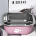 Миска для собак котов Taotaopets 1910002 металлическая Pink 160 мм