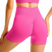 Шорты женские 1802# бесшовные для фитнеса пуш ап push up Розовый электрик S
