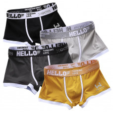 Набор мужских трусов боксеров PB-3199 Black/Turmeric/Gray/Light gray из 4 шт  M