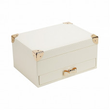 Шкатулка Casegrace SP-01261 для украшений и ювелирных изделий двухуровневая 23*17*12 см White Шкатулка Casegrace SP-01261 для украшений и ювелирных изделий двухуровневая 23*17*12 см White