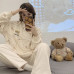 Комплект женской пижамы 305 Bear Brown рубашка с длинным рукавом и штанами фланелевая теплая 2XL Комплект женской пижамы 305 Bear Brown рубашка с длинным рукавом и штанами фланелевая теплая 2XL