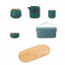 Дорожный набор 45521 для чайной церемонии из 7 предметов керамический Dark Green