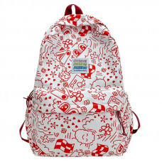 Рюкзак подростковый 5154 с рисунками 20-35 л Red