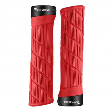 Грипсы велосипедные West Biking YP0804063 с двумя замками ручки на руль Red