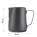 Питчер молочник для кофе Ecocoffeetools LH3560B с тефлоновым покрытием для взбивания молока с длинным носиком Black 600 мл