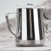 Питчер молочник для кофе Ecocoffeetools LH13 из нержавеющей стали для взбивания молока с длинным носиком 1000 мл