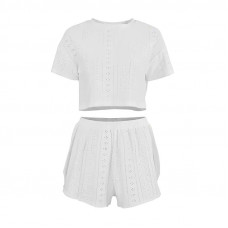 Женский комплект для дома и сна SM24107A футболка и шорты женская пижама White M